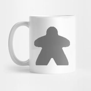 Gray Pixelated Meeple Mug